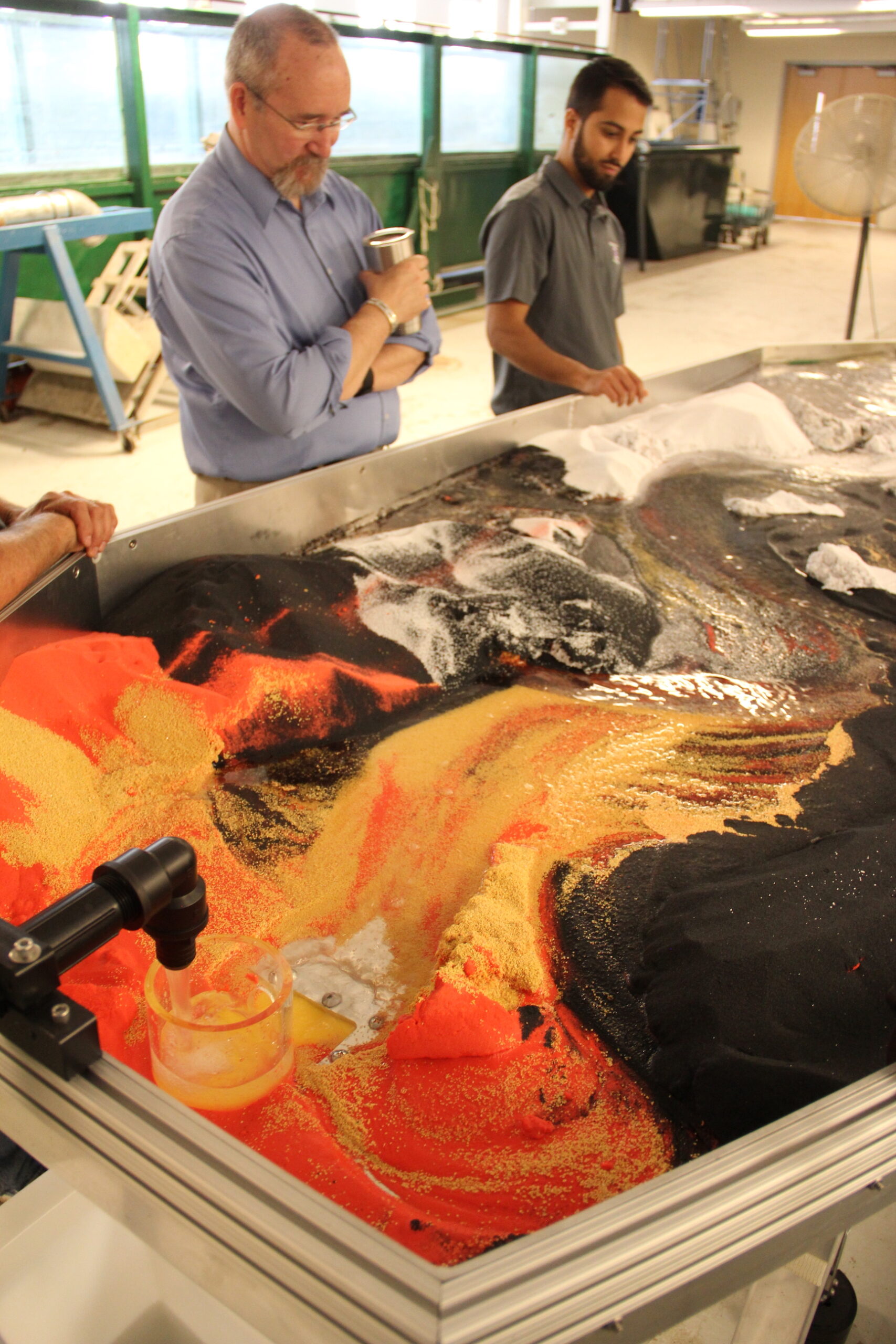 mixing color-coded media in an Em4 stream table